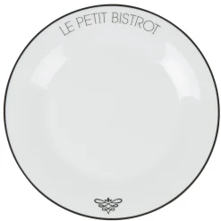 Gifi Assiette plate ronde Le petit bistrot| Vaisselle Et Accessoires De Table