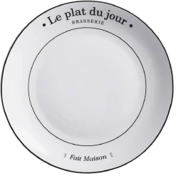 Gifi Assiette plate ronde Le plat du jour| Vaisselle Et Accessoires De Table