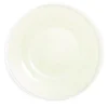 Vaisselle Et Accessoires De Table<Gifi Assiette plate ronde liseré blanc verre transparent vert sauge Ø26cm