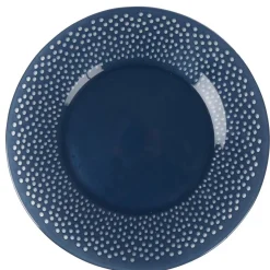 Gifi Assiette plate ronde Luminarc Bulla bleu nuit bord large| Vaisselle Et Accessoires De Table