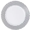 Gifi Assiette plate ronde Luminarc blanche triangle noir Palerme| Vaisselle Et Accessoires De Table