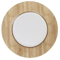 Vaisselle Et Accessoires De Table<Gifi Assiette plate ronde Luminarc blanc motif bois Nordic