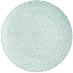 Gifi Assiette plate ronde motif géométrique 4 couleurs x4| Vaisselle Et Accessoires De Table