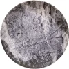 Gifi Assiette plate ronde motif ardoise gris et noir| Vaisselle Et Accessoires De Table