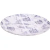 Gifi Assiette plate ronde motif carreau de ciment bleu et blanc| Vaisselle Et Accessoires De Table