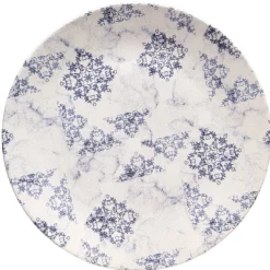 Gifi Assiette plate ronde motif carreau de ciment bleu et blanc| Vaisselle Et Accessoires De Table