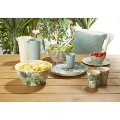 Gifi Assiette plate ronde motif géométrique noir et blanc| Vaisselle Et Accessoires De Table