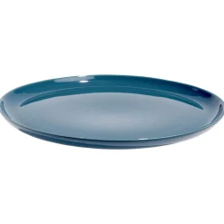 Gifi Assiette plate ronde Oslo porcelaine bleu uni| Vaisselle Et Accessoires De Table