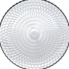 Gifi Assiette plate ronde Pampilles blanc transparent Ø 25 cm| Vaisselle Et Accessoires De Table