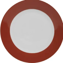 Gifi Assiette plate ronde rouge et blanche| Vaisselle Et Accessoires De Table