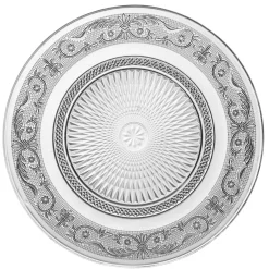 Gifi Assiette plate ronde transparente ciselée| Vaisselle Et Accessoires De Table