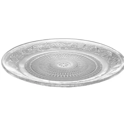 Gifi Assiette plate ronde transparente ciselée| Vaisselle Et Accessoires De Table
