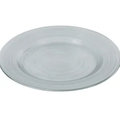 Gifi Assiette plate ronde transparente striée| Vaisselle Et Accessoires De Table