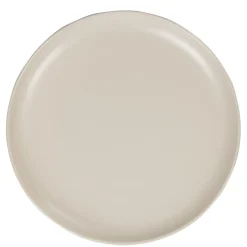 Gifi Assiette plate ronde uni taupe mat| Vaisselle Et Accessoires De Table