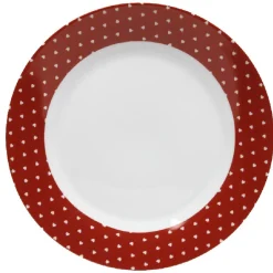 Vaisselle Et Accessoires De Table<Gifi Assiette plate rouge et blanc design coeurs