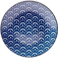 Vaisselle Et Accessoires De Table<Gifi Assiette plate style japonais porcelaine bleu blanc