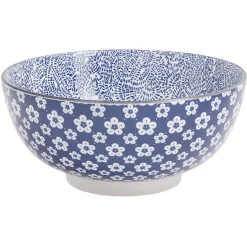 Gifi Assiette plate style japonais porcelaine bleu blanc| Vaisselle Et Accessoires De Table