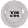 Gifi Assiette plate transparente design "eat what you love"| Vaisselle Et Accessoires De Table