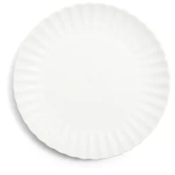 Vaisselle Et Accessoires De Table<Gifi Assiette plate Venise rebord ondulé faïence blanc Ø26cm