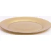 Gifi Assiette plate verre Zana dorée| Vaisselle Et Accessoires De Table