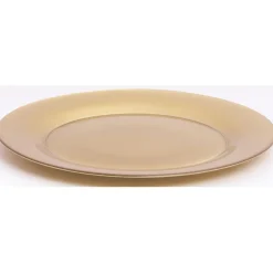Gifi Assiette plate verre Zana dorée| Vaisselle Et Accessoires De Table