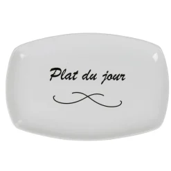 Vaisselle Et Accessoires De Table<Gifi Assiette rectangulaire blanche message plat du jour