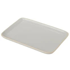 Gifi Assiette rectangulaire faïence gris 28,5x19,5cm| Vaisselle Et Accessoires De Table