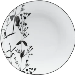 Vaisselle Et Accessoires De Table<Gifi Assiette ronde blanche décor tiges feuilles noires
