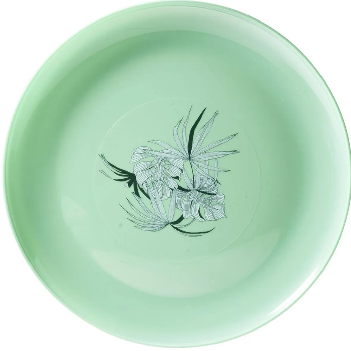 Vaisselle Et Accessoires De Table<Gifi Assiette ronde en plastique décor feuillage