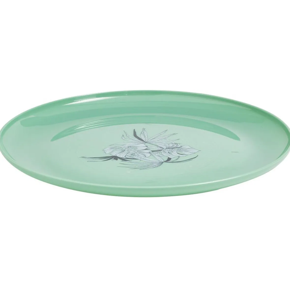 Vaisselle Et Accessoires De Table<Gifi Assiette ronde en plastique décor feuillage
