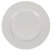 Gifi Assiette ronde plate céramique à rebord embossé uni blanc| Vaisselle Et Accessoires De Table