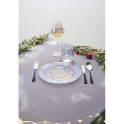 Gifi Assiette ronde plate décor ciselé design irisé| Vaisselle Et Accessoires De Table