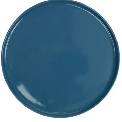 Gifi Assiette ronde plate Nordic porcelaine bleu| Vaisselle Et Accessoires De Table