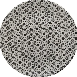 Gifi Assiette ronde plate petits motifs noir blanc| Vaisselle Et Accessoires De Table