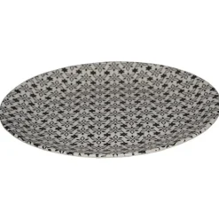 Gifi Assiette ronde plate petits motifs noir blanc| Vaisselle Et Accessoires De Table
