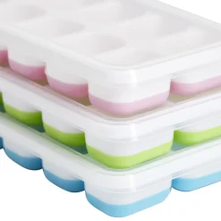 Vaisselle Et Accessoires De Table<Gifi Bac à 14 glaçons avec couvercle 21x8cm - 3 coloris