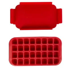 Gifi Bac à glaçons avec support 32 compartiments rouge| Vaisselle Et Accessoires De Table