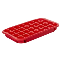 Gifi Bac à glaçons avec support 32 compartiments rouge| Vaisselle Et Accessoires De Table