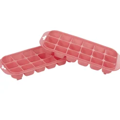 Gifi Bac à glaçons en plastique rose 18 compartiments x2| Vaisselle Et Accessoires De Table