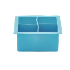 Gifi Bac à glaçons XXL 4 compartiments silicone bleu| Vaisselle Et Accessoires De Table