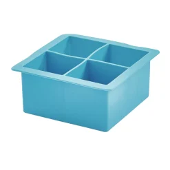 Gifi Bac à glaçons XXL 4 compartiments silicone bleu| Vaisselle Et Accessoires De Table