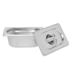 Préparation Culinaire<Gifi Bac inox avec couvercle préparation conservation L.17,5 cm