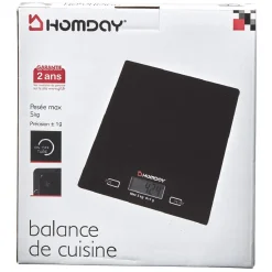 Préparation Culinaire<Gifi Balance de cuisine électronique et tactile noire Homday