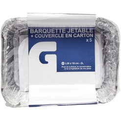 Conservation Alimentaire<Gifi Barquette en aluminium 2L par 5