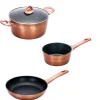 Cuisson<Gifi Batterie de cuisine aluminium forgé 3 pièces tous feux dont induction
