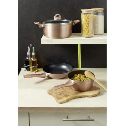 Cuisson<Gifi Batterie de cuisine aluminium forgé 3 pièces tous feux dont induction