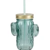 Vaisselle Et Accessoires De Table<Gifi Bocal à paille avec couvercle forme cactus