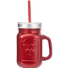 Gifi Bocal avec paille rouge 460 ml| Vaisselle Et Accessoires De Table