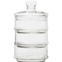 Conservation Alimentaire<Gifi Bocal bonbonnière 3 compartiments en verre transparent
