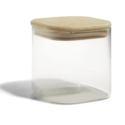 Conservation Alimentaire<Gifi Bocal de conservation 60cl en verre avec couvercle en bois